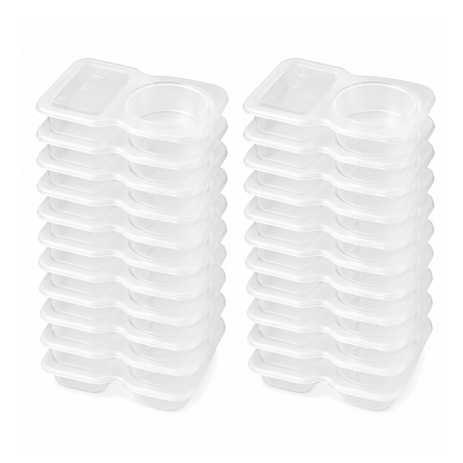 2-Compartment Disposable Snack Containers