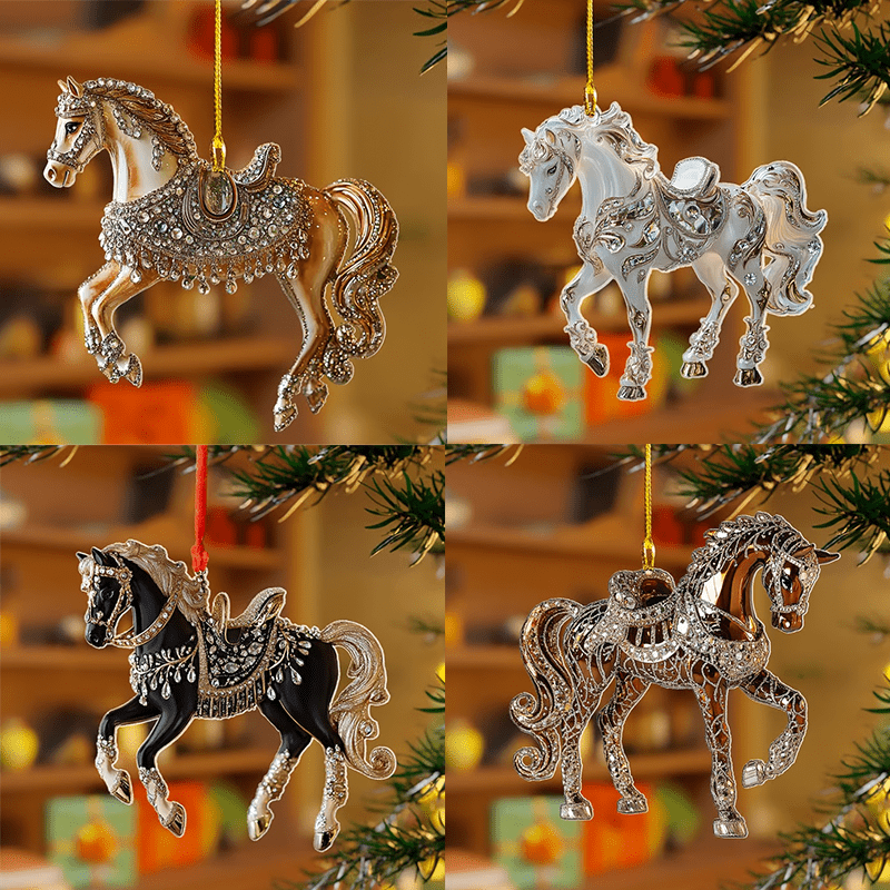 Handmade Horse Christmas Ornament（2D）