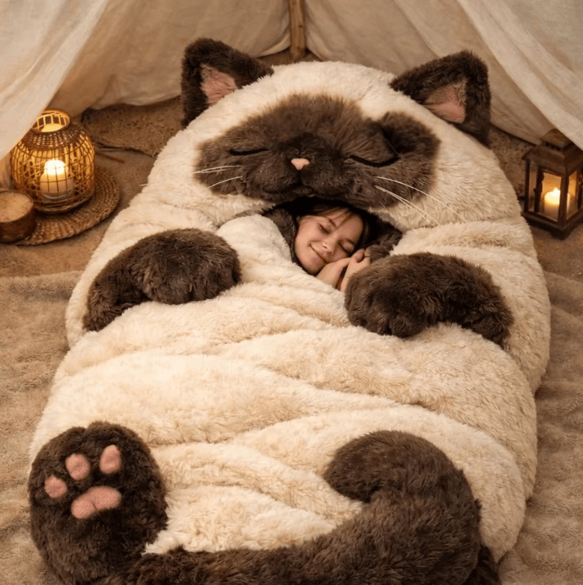 ⏰Hot Sale 49% off⏰🐱 Fluffy cat sleeping bagy💤