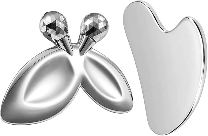 Gua Sha Facial Tools and Butterfly Face Roller Set