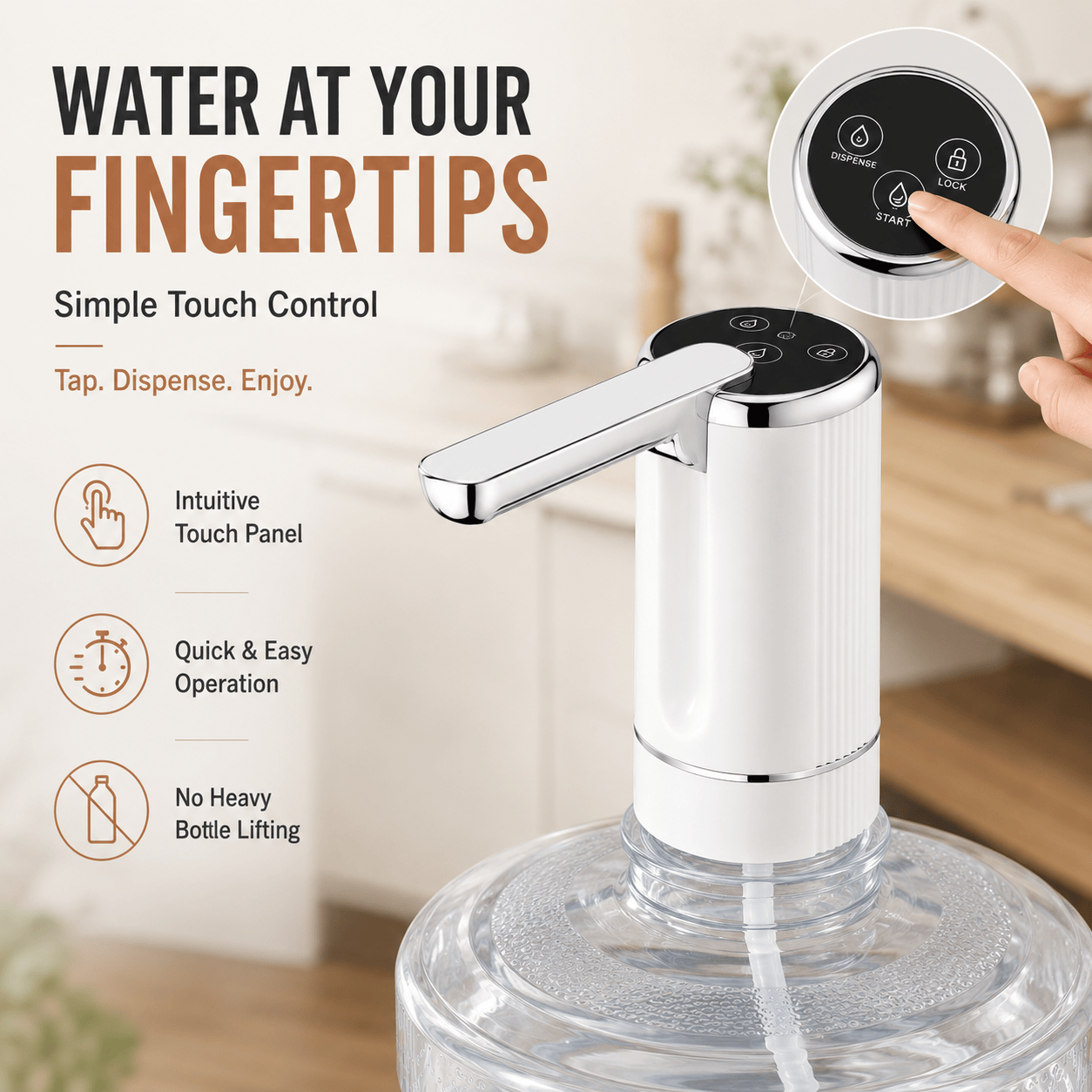EasyPour Foldable Water Bottle Pump