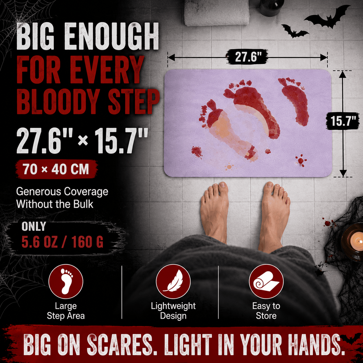 Water-Activated Bloody Bath Mat- 🩸Buy one get one free