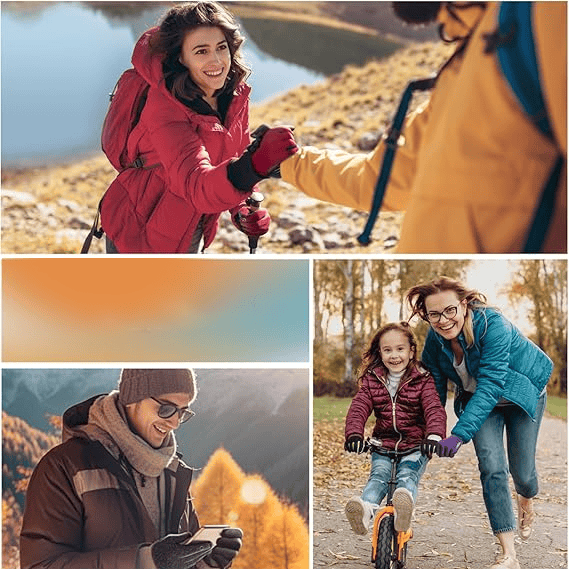 Winter Gloves Women Men Ski Snow Gloves Liner Thermal Warm Touch Screen, Suit for Running, Cycling, Biking, Hiking, Driving, Walking, Typing, Freezer Work, Sports, Soccer, Shooting, Gaming 102