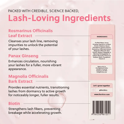 FORCHISS Eyelash Enhancing Serum with Powerful Peptides & Plant Botanicals for Thinning Lashes 3ML Makeup Cosmetic