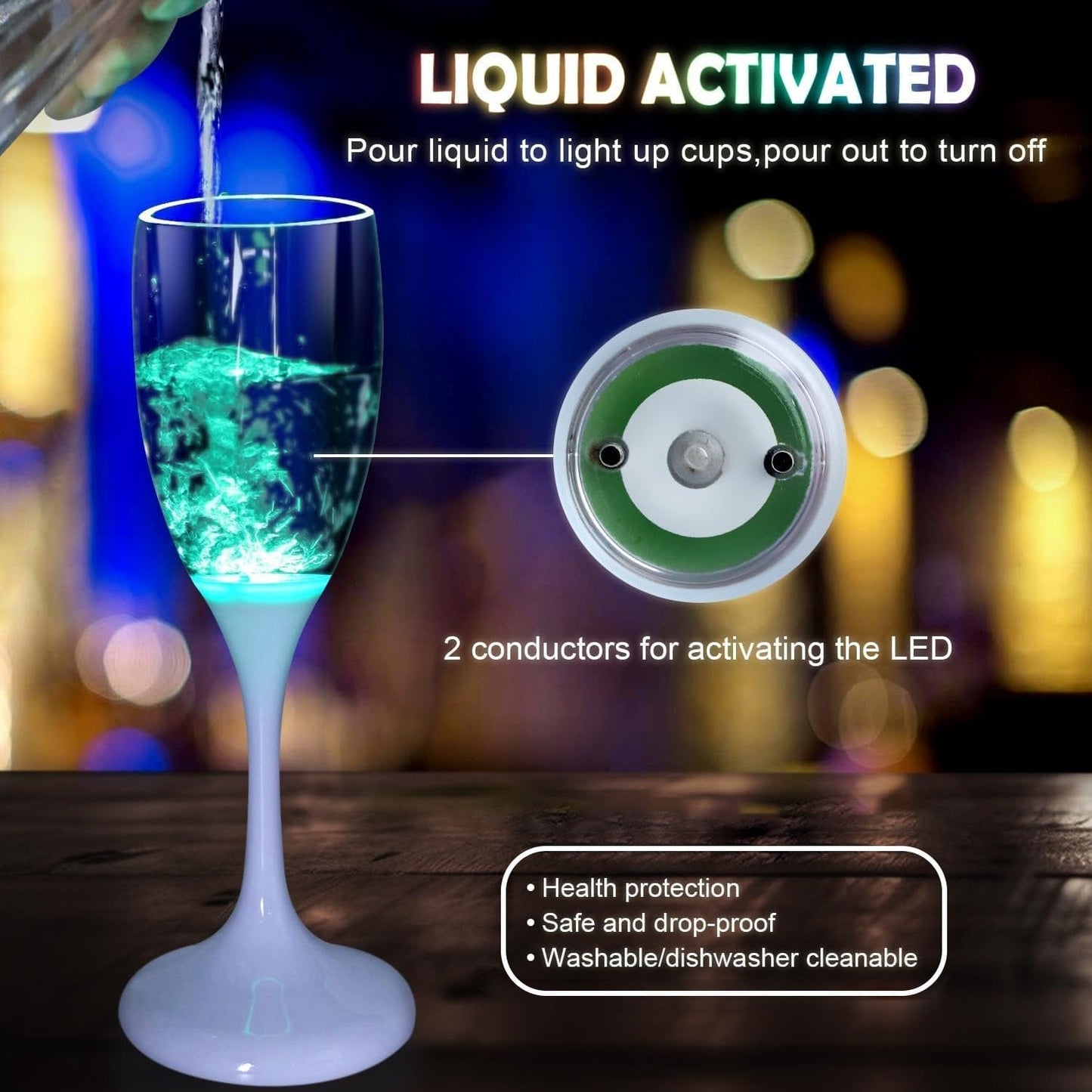 Cilifer®🔥 LED Light Up Cups Wine Champagne Glass D01