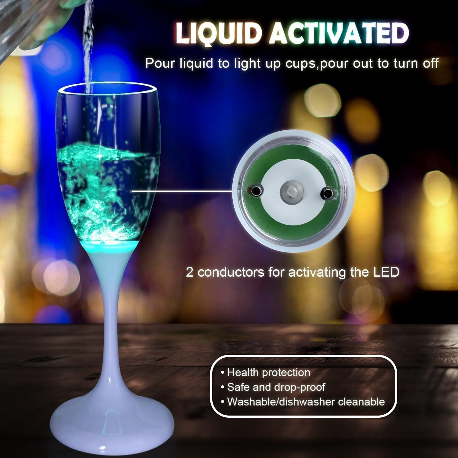 Cilifer®🔥 LED Light Up Cups Wine Champagne Glass D01