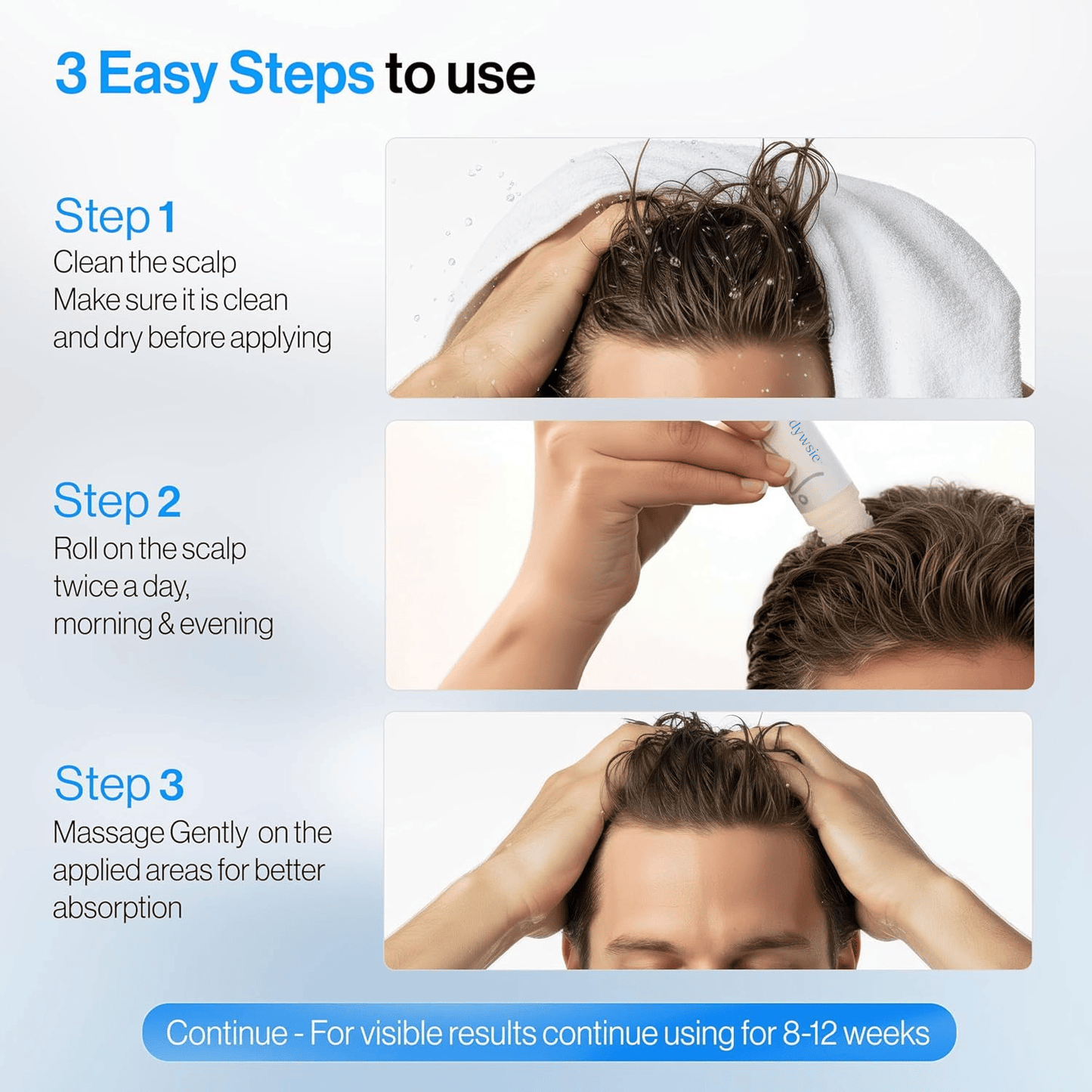 Advanced Hair Growth Serum Roll On (25ml) ACE 1