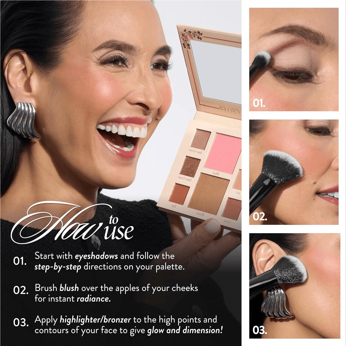 LAVRA GLELER NEW YORK Annual Party in a Palette Full Face Palette Set (01 Ready to Jetset!) 3