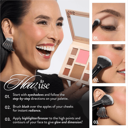 LAVRA GLELER NEW YORK Annual Party in a Palette Full Face Palette Set (01 Ready to Jetset!) 3