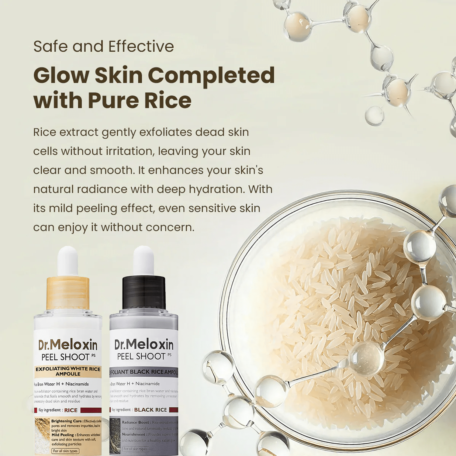 Dr. Meloxin PEEL SHOOT GlowShot Exfoliant Rice Ampoule ❤️