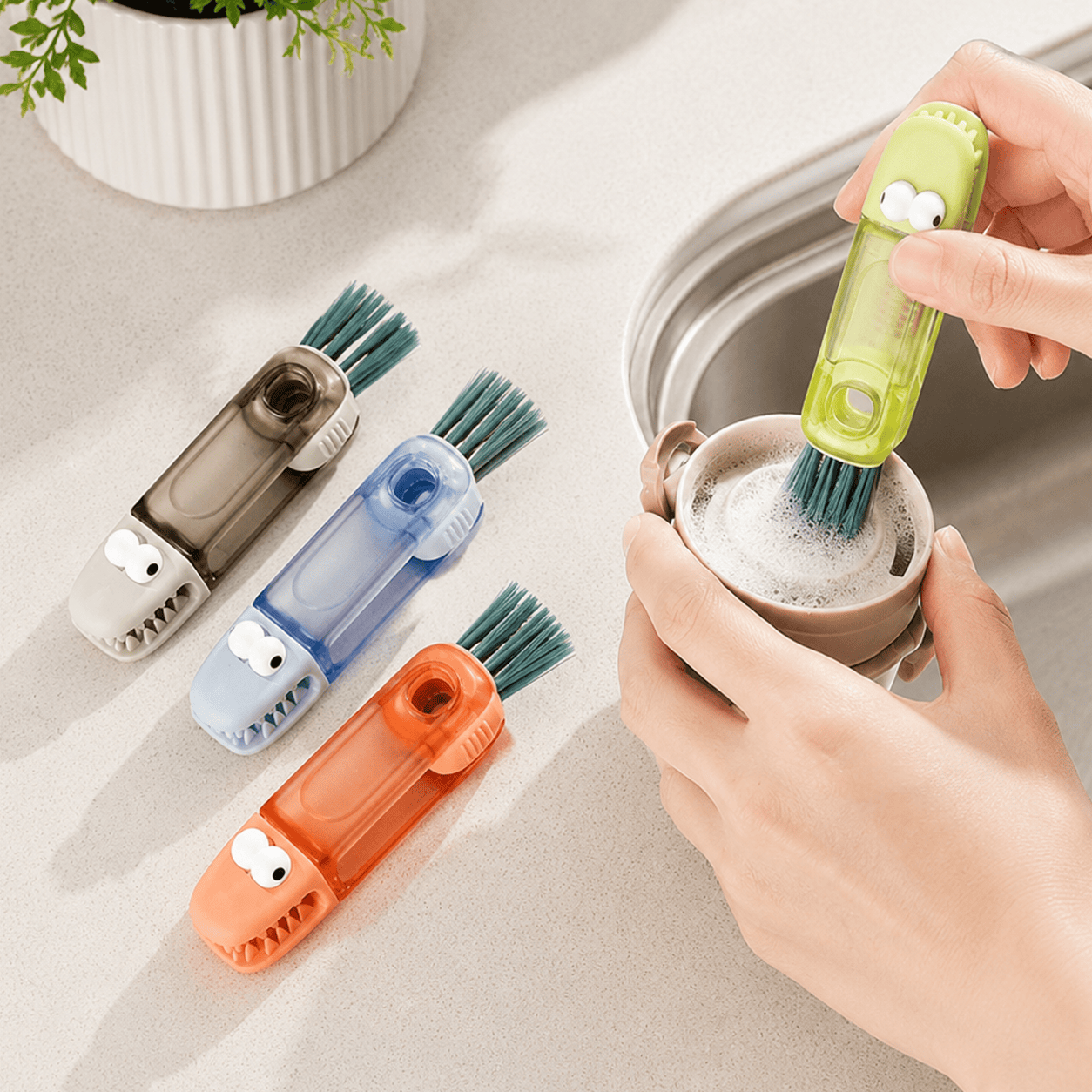Crocodile Design 3-in-1 Cleaning Brush (3pc)