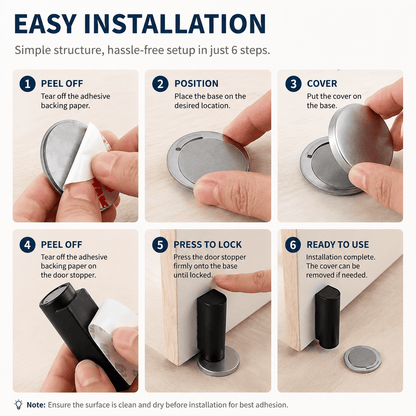 Ultra-thin magnetic door stopper