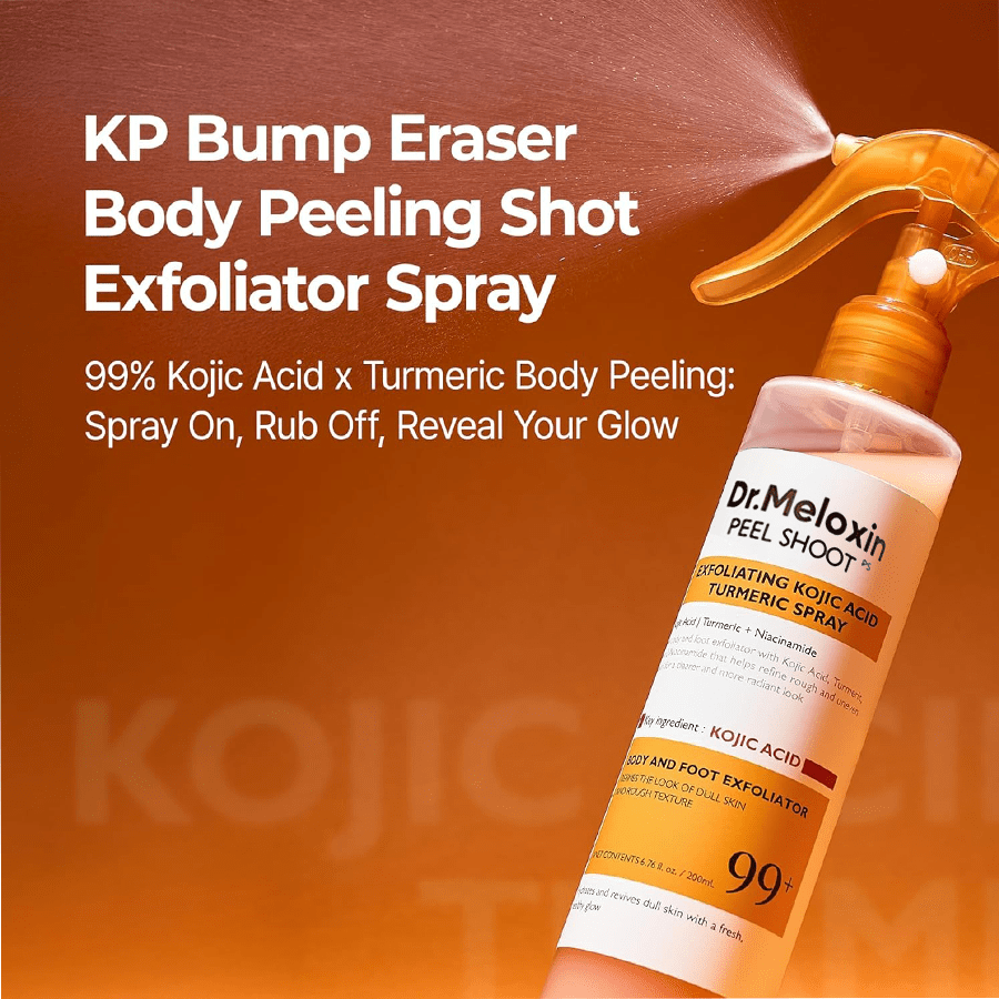 Dr. Meloxin Body Peel Shot Spray Face Peeling Kojic Acid Turmeric Spray 200ml