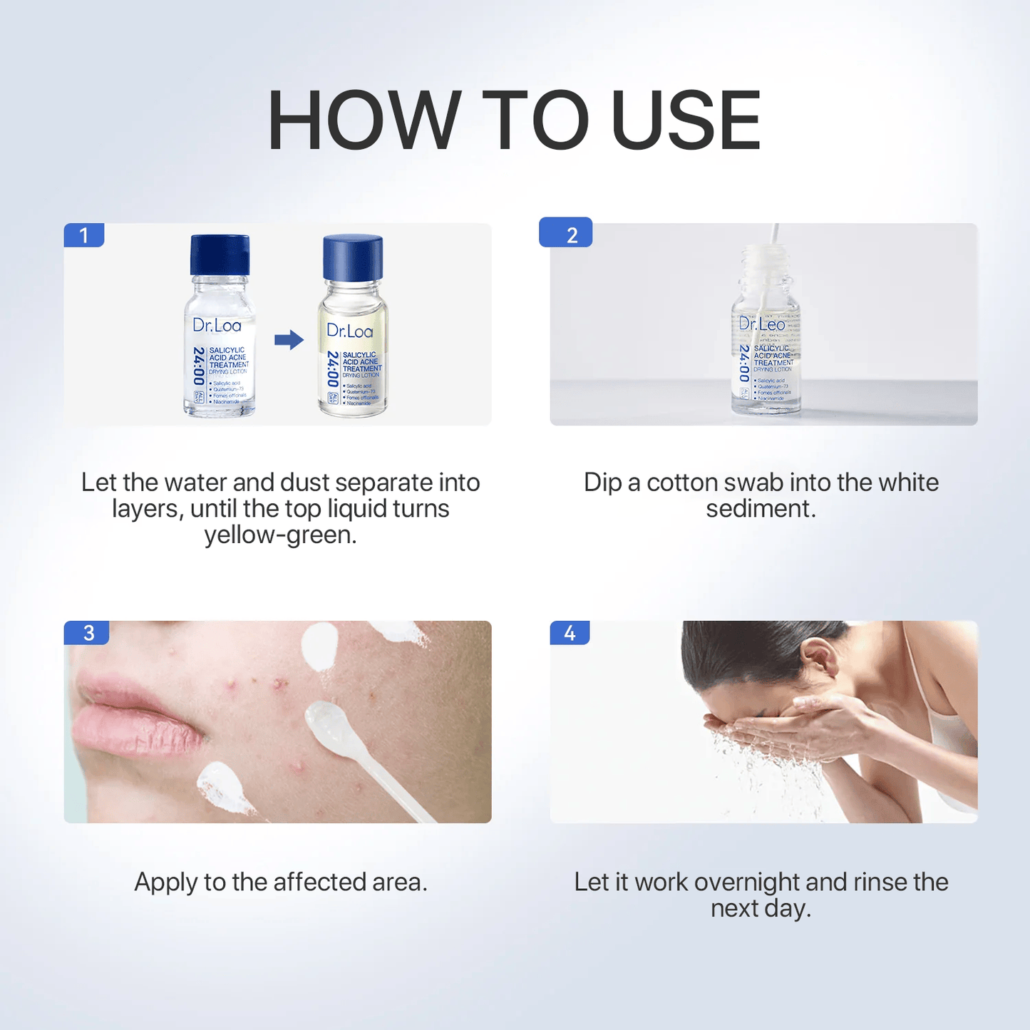 Dr.Loa 24H Acne & Pimple Treatment Drying Lotion 1 | SalicylicAcid +Sulfur +Niacinamide | ViralProduct | Inflammation Relief, PostBlemish Care & High Pressure Pimple Relief