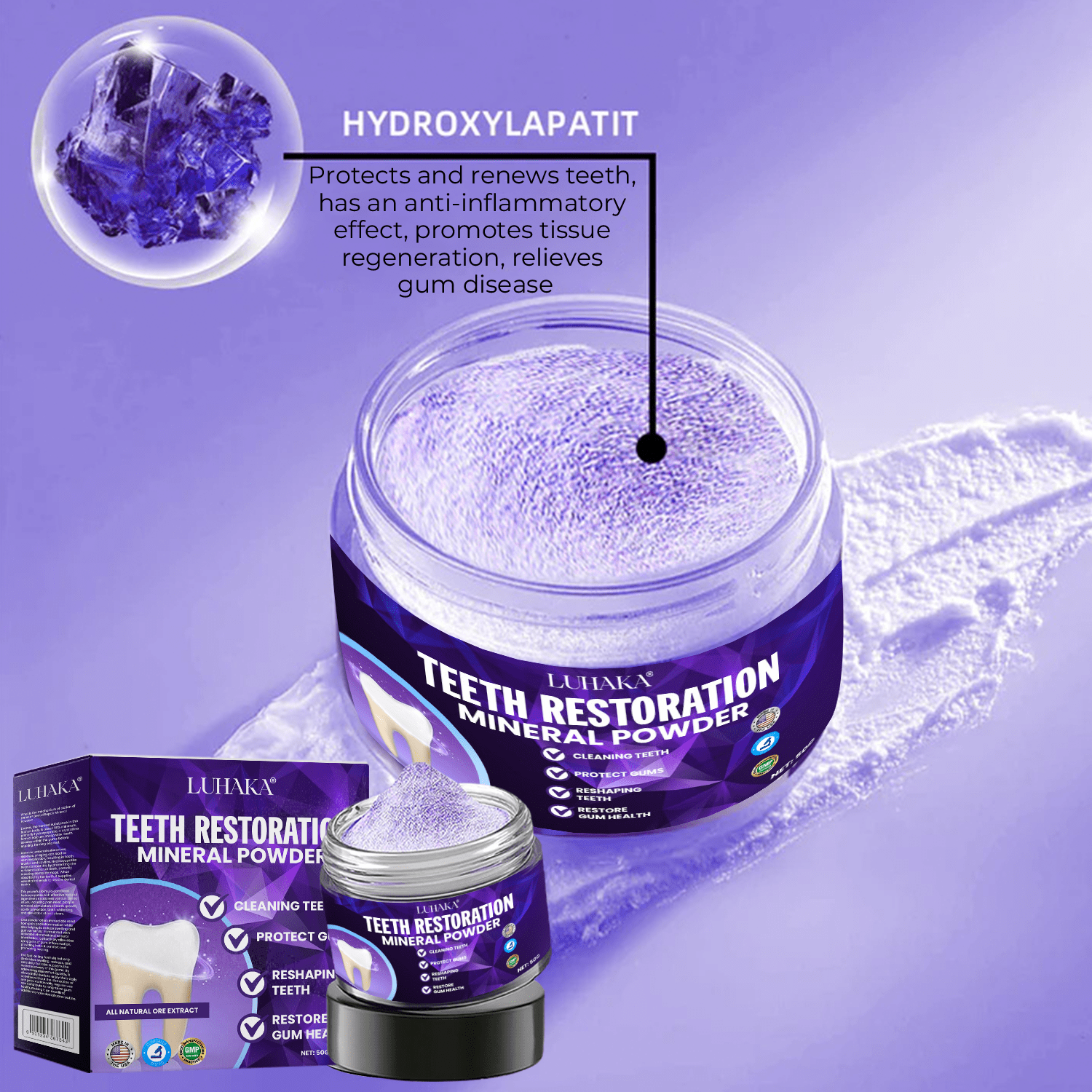 LUHAKA® Dental Repair Mineral Powder
