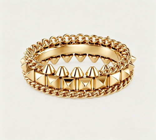 Aurex Chain Spike Ring