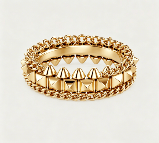 Aurex Chain Spike Ring