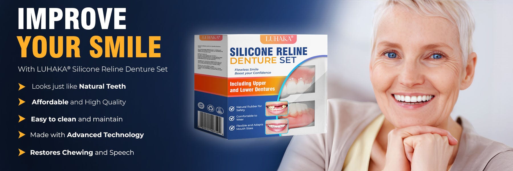 LUHAKA® Silicone Reline Denture Set
