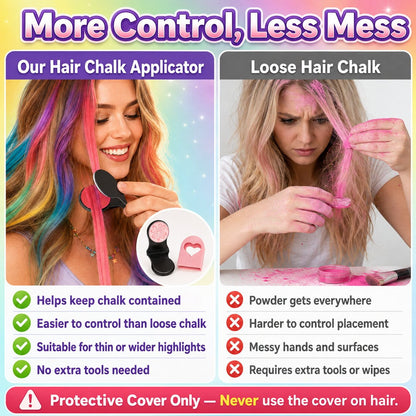 ⏳🔥LIMITED-TIME 50% OFF! ⏰🌈 12-Color Temporary Hair Chalk Applicator Set