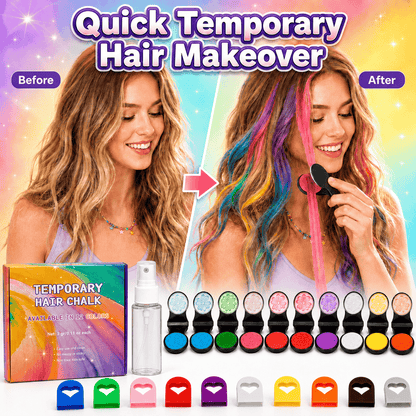 ⏳🔥LIMITED-TIME 50% OFF! ⏰🌈 12-Color Temporary Hair Chalk Applicator Set