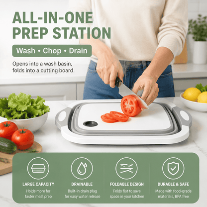 3-in-1 Foldable Kitchen Prep Station
