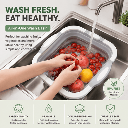 3-in-1 Foldable Kitchen Prep Station