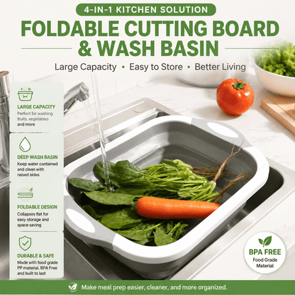 3-in-1 Foldable Kitchen Prep Station