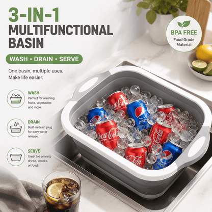 3-in-1 Foldable Kitchen Prep Station
