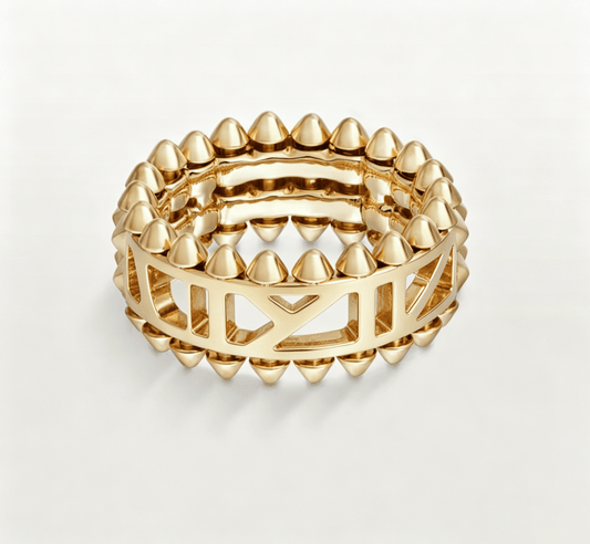 Geo Cutout Spike Ring