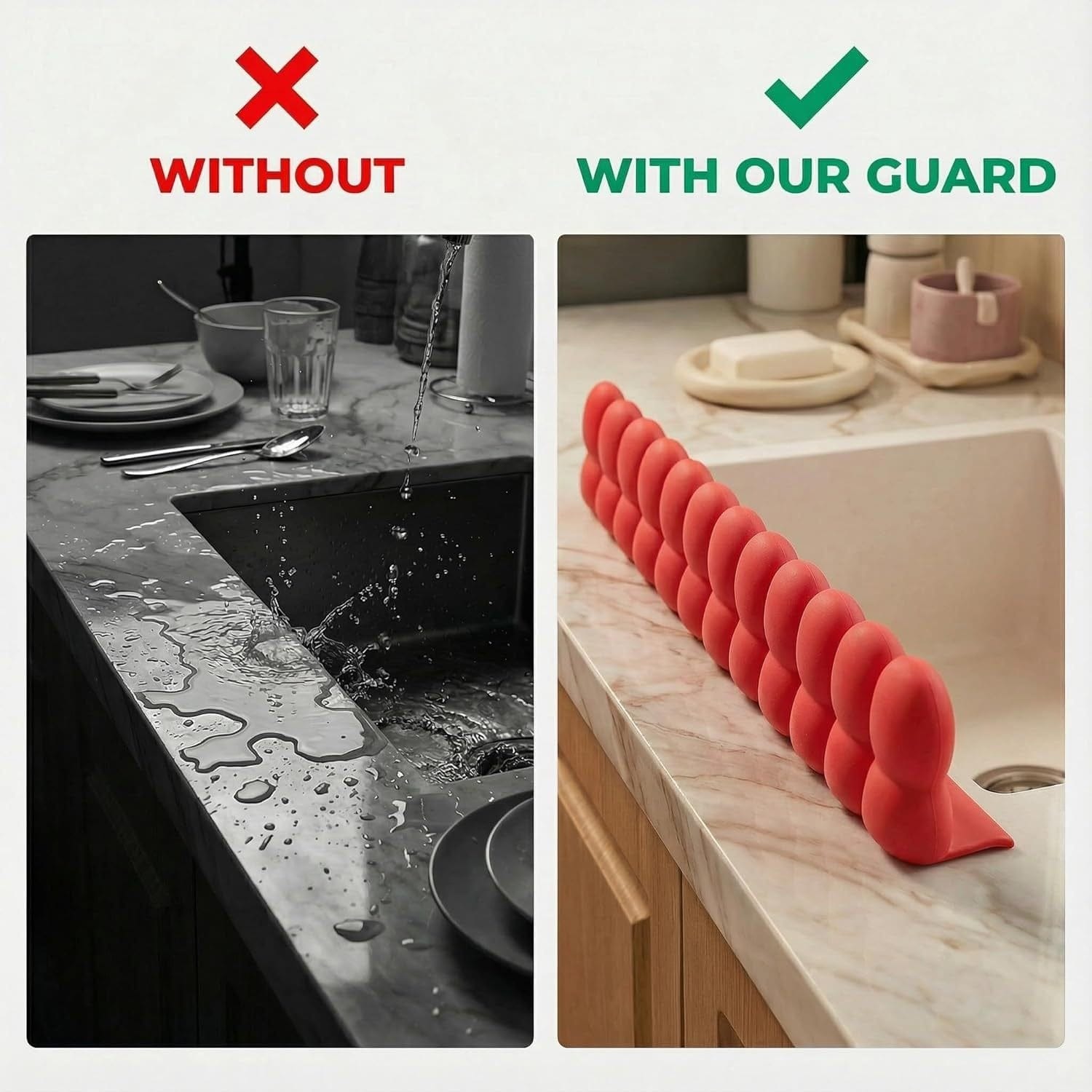 Bathroom Sink Splash Guard
