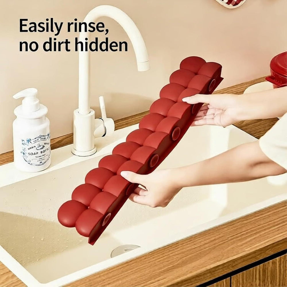 Bathroom Sink Splash Guard keeps countertop dry