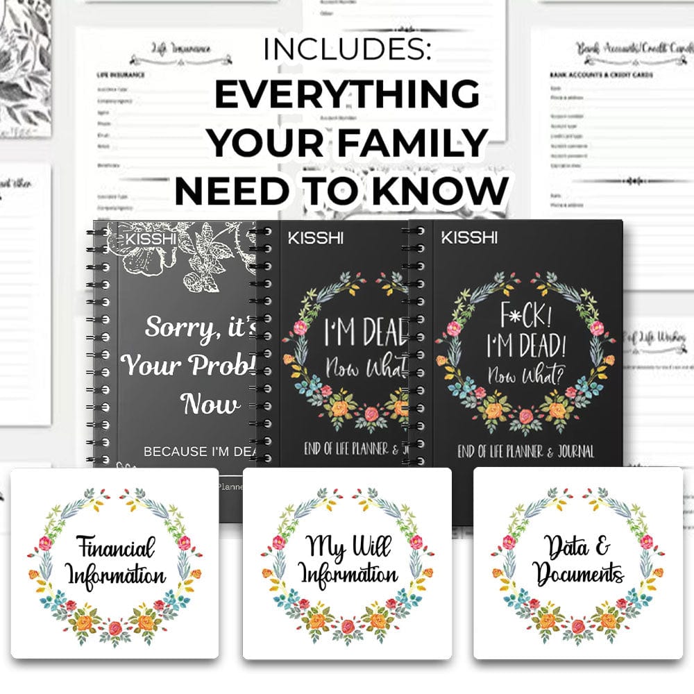 KISSHI™ End of Life Planner Organizer Notebook