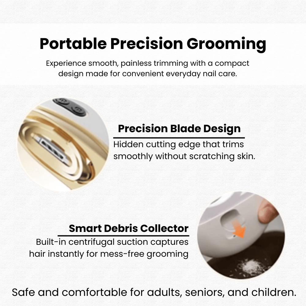 Dual-Function Electric Nail Trimmer & Polisher