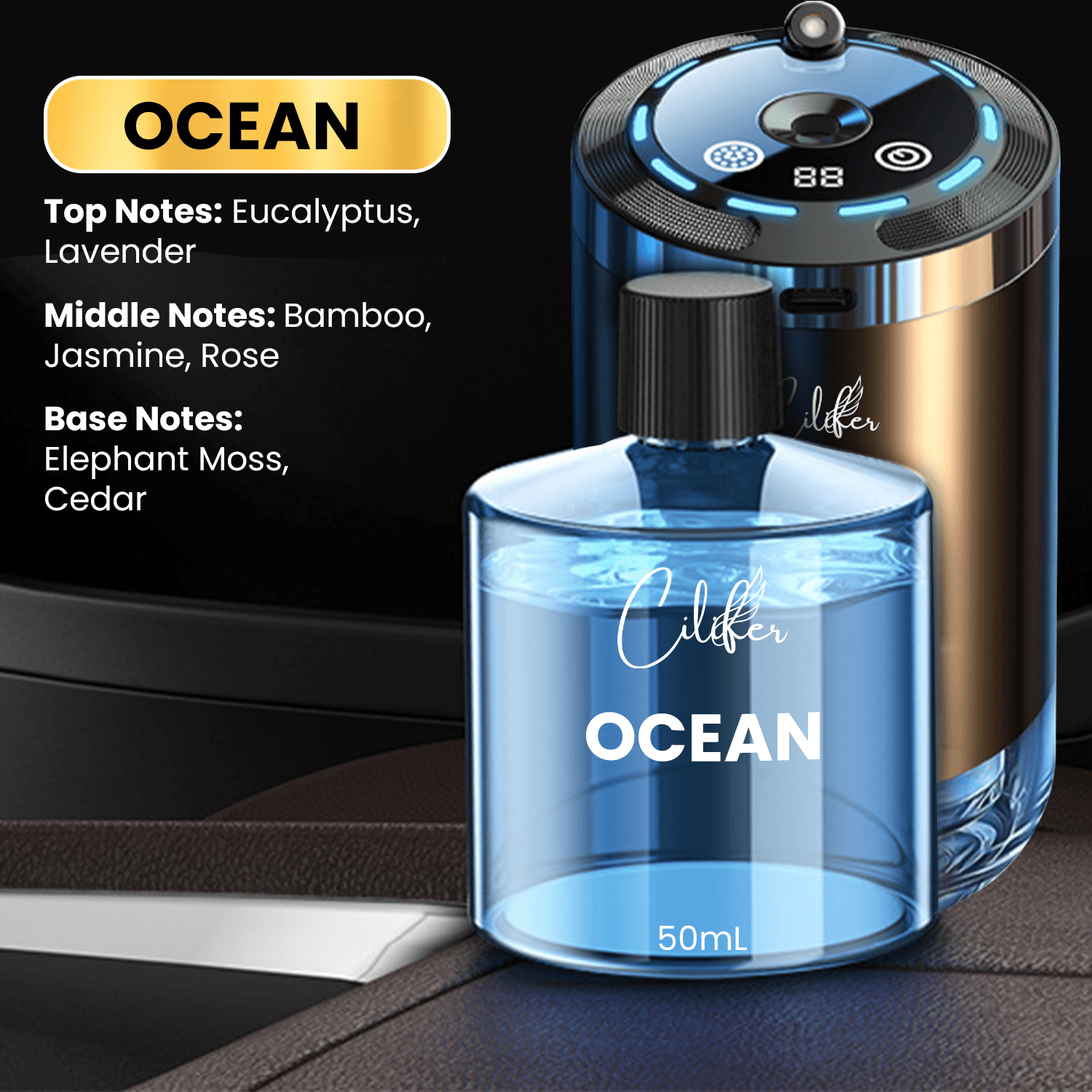 Cilifer® AI Smart Car Rechargeable Aromatheraphy Diffuser