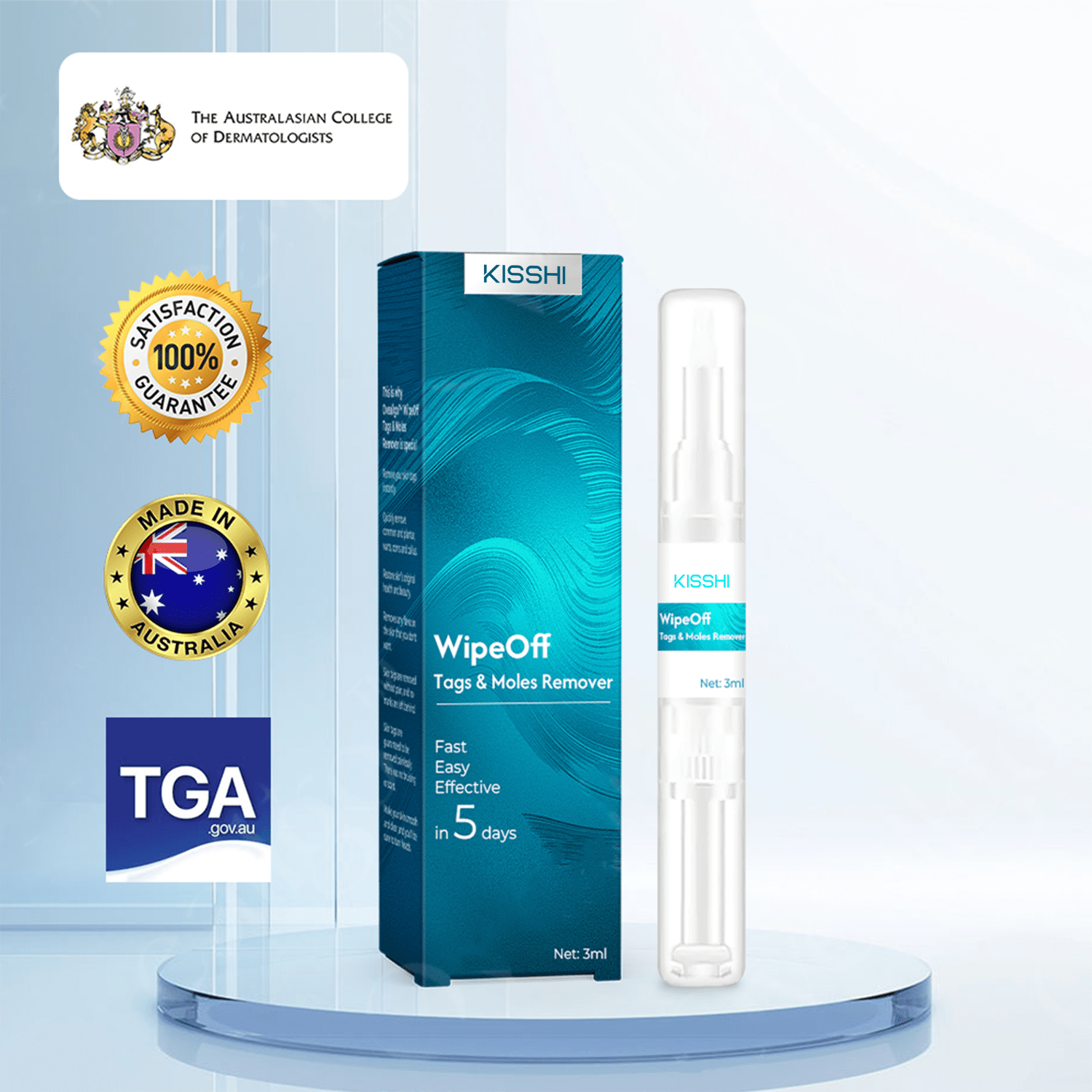 Kisshi™ WipeOff Tags & Moles Remover