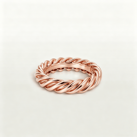 Rose Torque Twist Ring