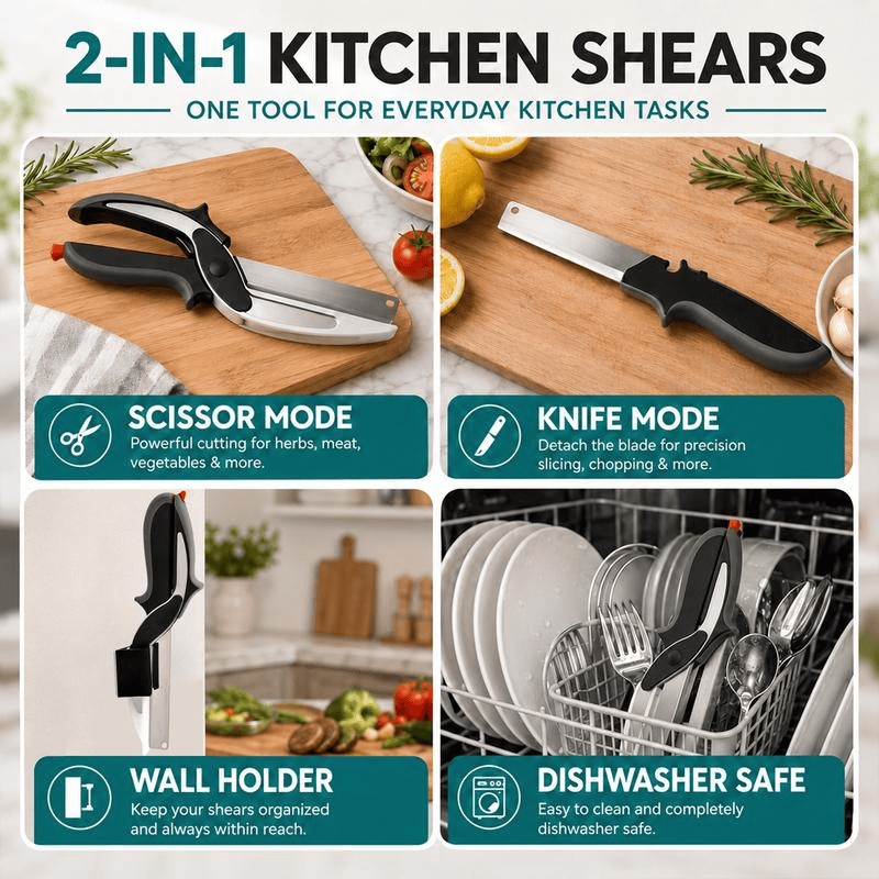 2in1 Stainless Steel Kitchen Shears