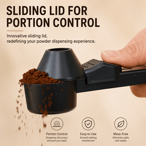 Sliding Coffee Scoop with Portion Control