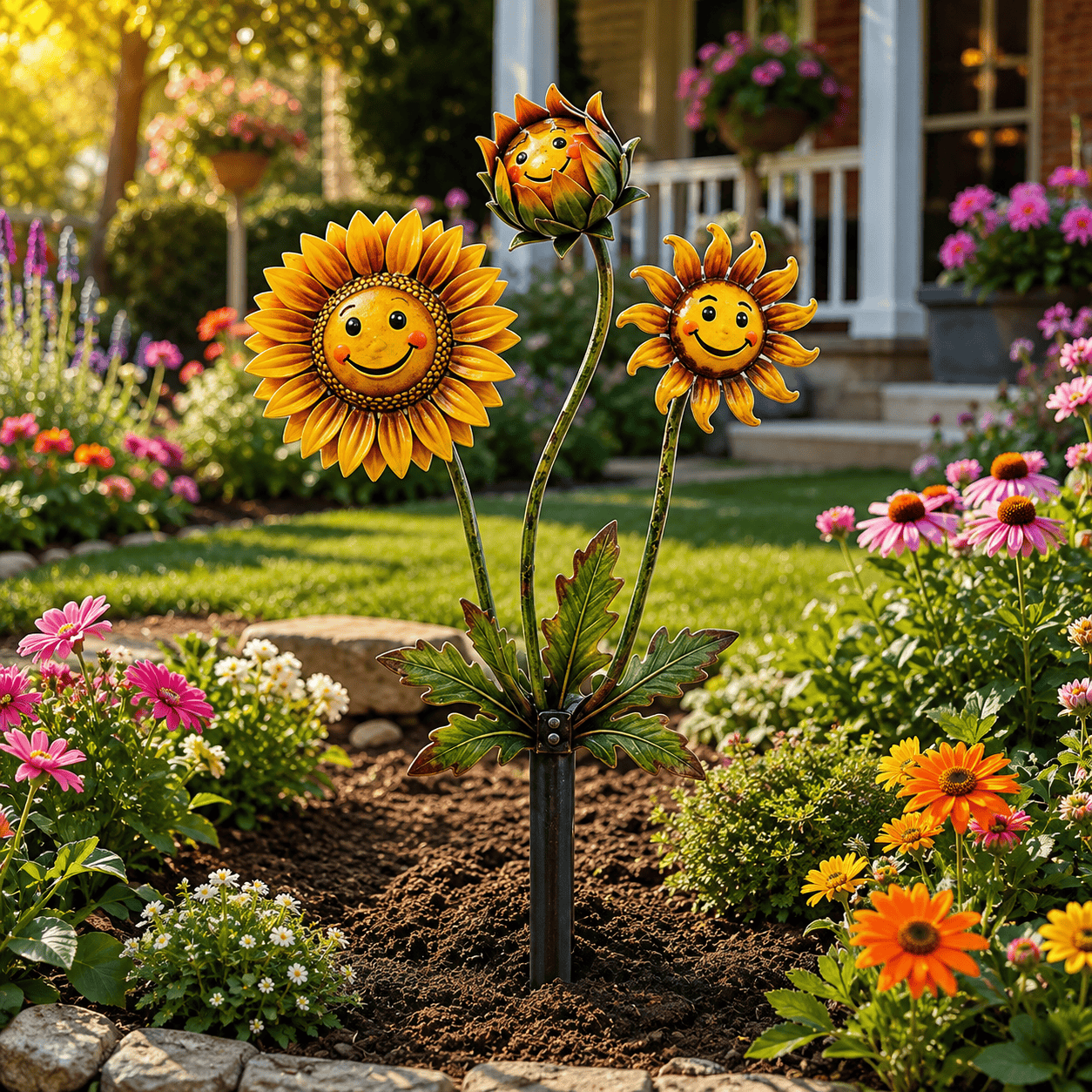 Handcrafted Garden Character Stakes
