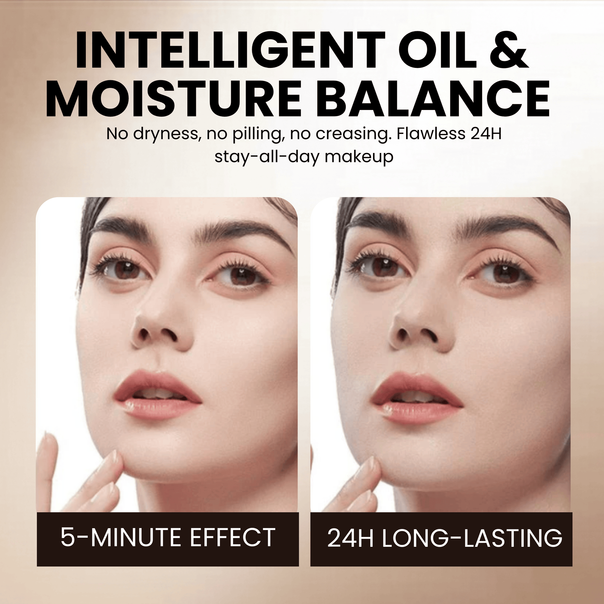QINAWHITE Luminous Dual Ended Concealer Foundation Stick With Built In Brushes