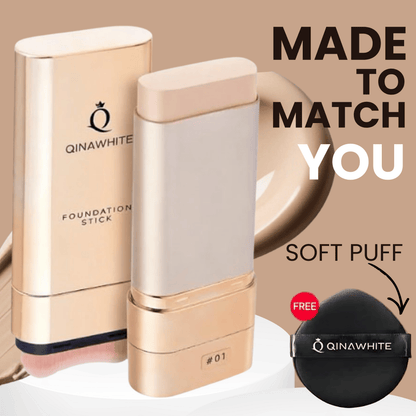 QINAWHITE Luminous Dual Ended Concealer Foundation Stick With Built In Brushes