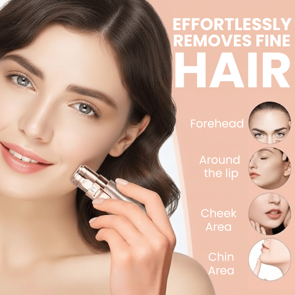 Eyebrow & Facial Trimmer: 2 in1 Rechargeable Facial Hair Removal & Eyebrow Shaver 2