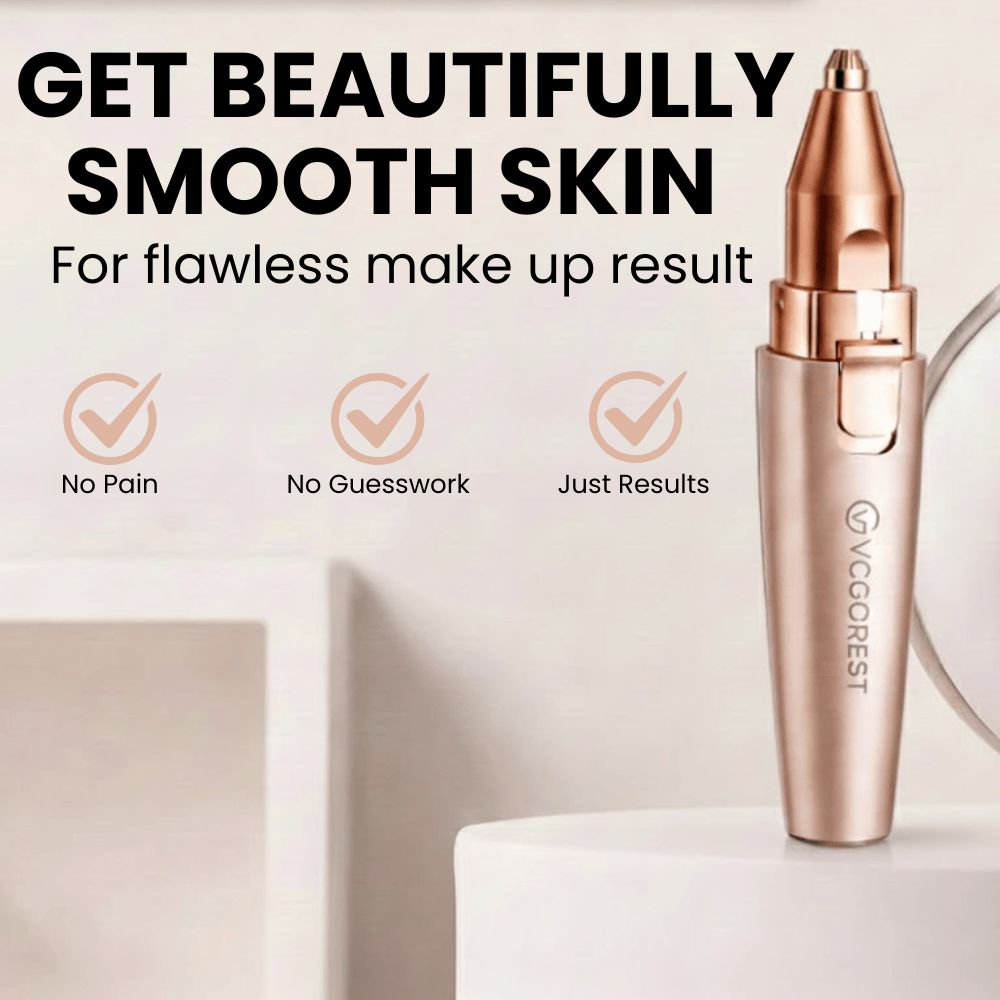 Eyebrow & Facial Trimmer: 2 in1 Rechargeable Facial Hair Removal & Eyebrow Shaver 2