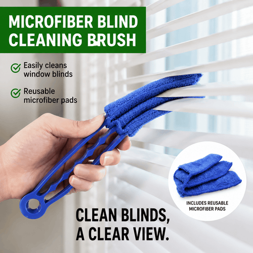 Clean Blinds in Minutes – Microfiber Blind Cleaner Brush 2-Pack