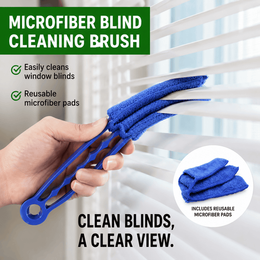 Clean Blinds in Minutes – Microfiber Blind Cleaner Brush 2-Pack