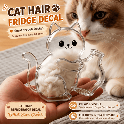 5PCS Magnetic Cat Whisker & Fur Keepsake Fridge Magnet Set for Pet Lovers