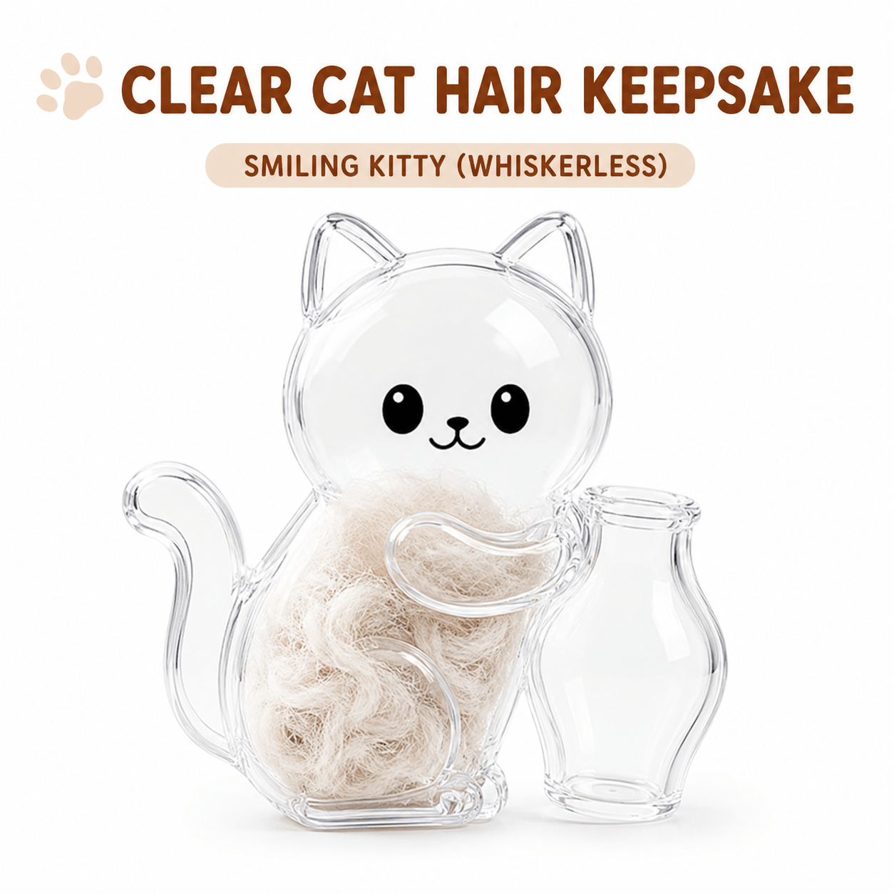 🐱 Clear Smiling Kitty (Whiskerless)