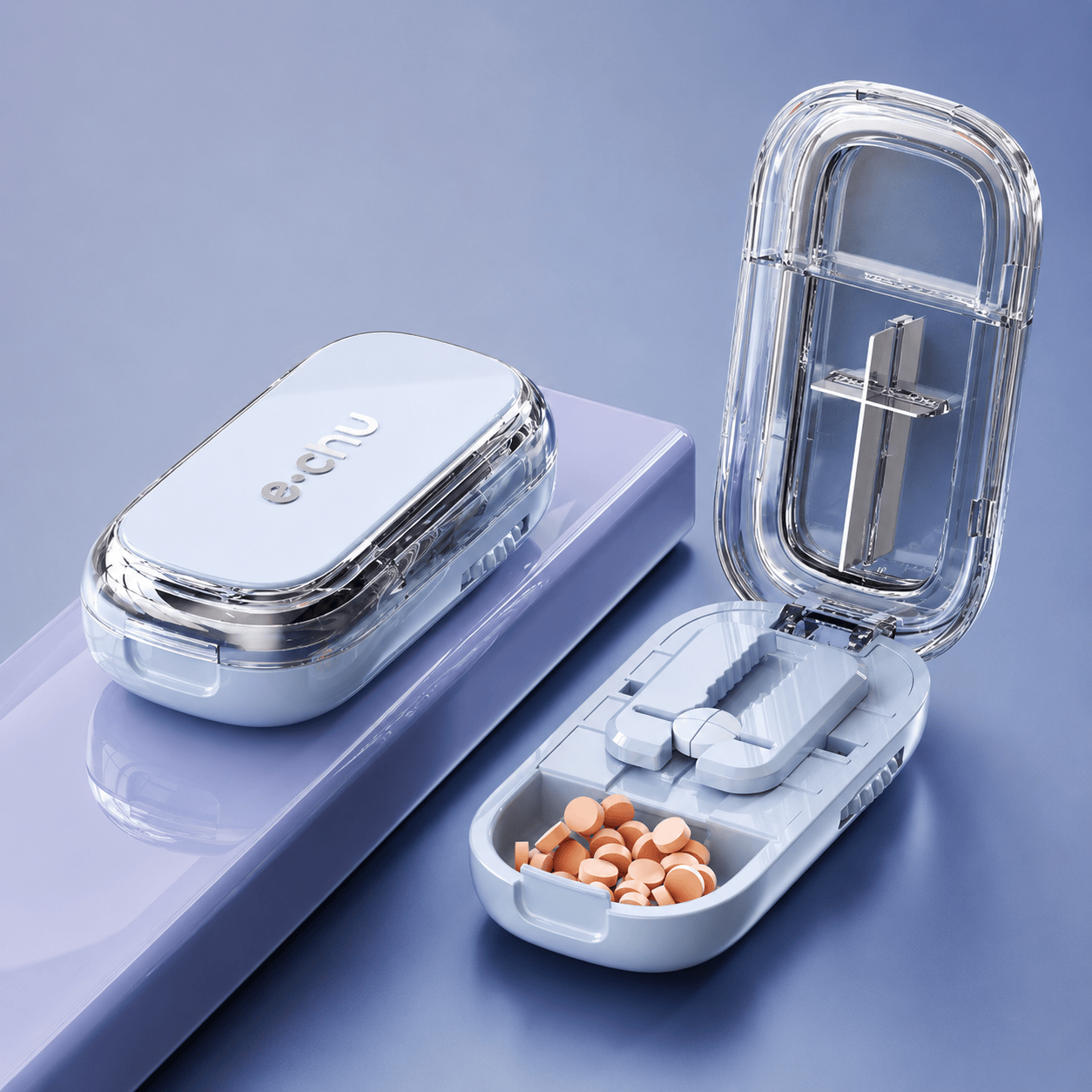 Blue | 1/2 & 1/4 Pill Cutter
