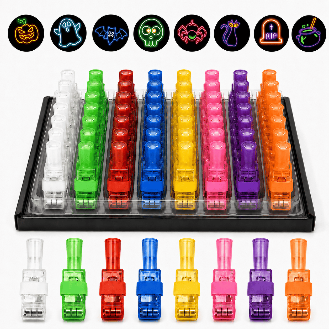 Halloween Finger Projector Lights - 48 Pcs - G