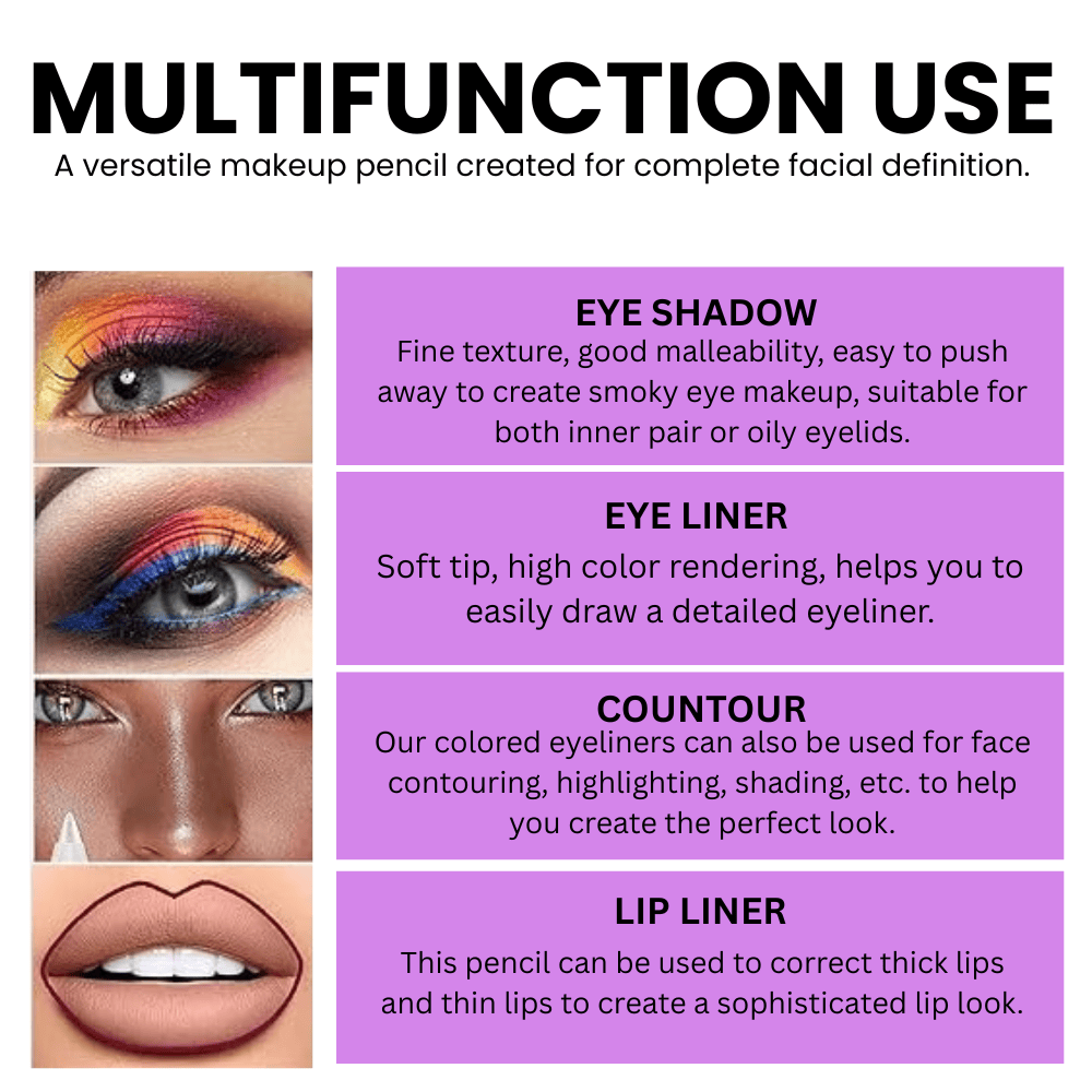 Luhaka® Eyeliner Pencil Waterproof Colored Gel Liners